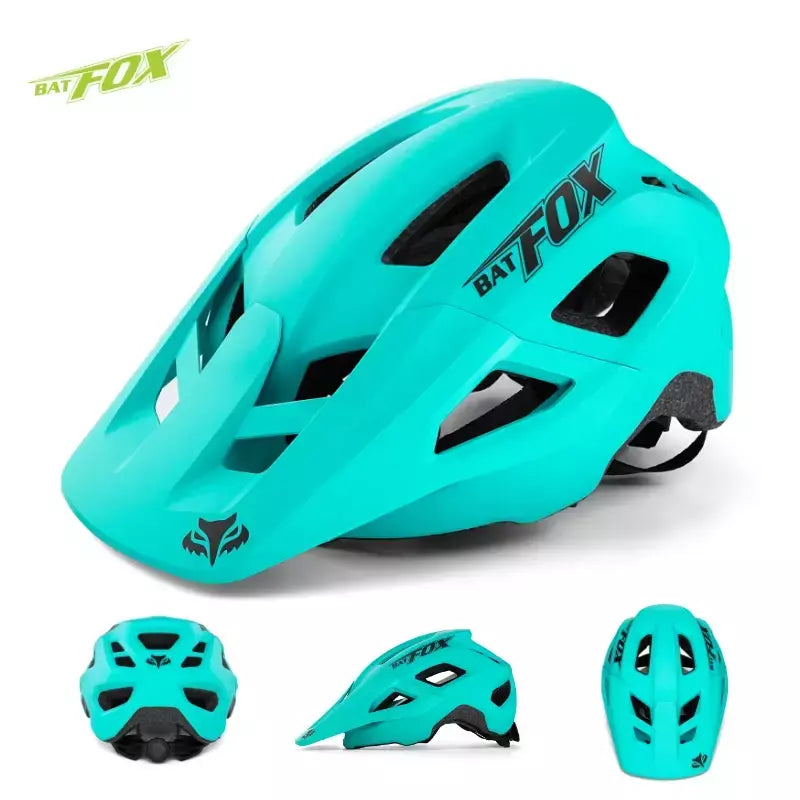Batfox capacete de bicicleta mtb ajustável, leve, respirável, forro confortável, esportes ao ar livre, chapéu seguro para homens e mulheres, capacete de ciclismo