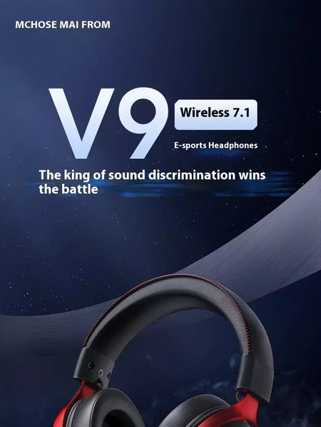 Original mchoose v9 pro personalizado gaming fone de ouvido tri-mode esports fones de ouvido hi-res música ativo redução de ruído fones de ouvido pc
