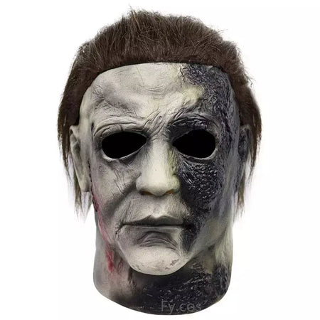 Máscara de látex masculina Michael Myers, rosto cheio, rímel, Rave Cosplay, filmes, brinquedos complicados, terror, fantasias extravagantes, máscara de terror