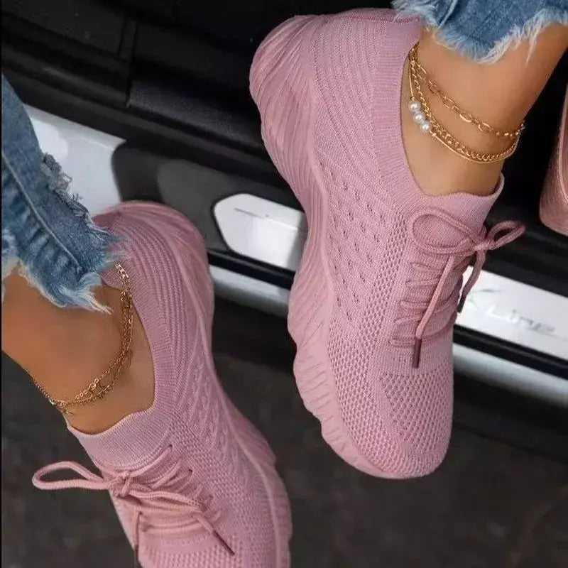 Sapatos esportivos casuais vermelhos para mulheres conforto malha tênis luz tênis feminino 2025 novo plus size 43 estudante sapato vulcanizado