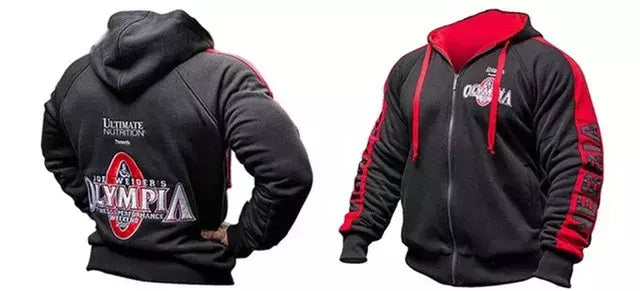 Olympia-Hoodies masculinos para musculação, moletom fitness, pulôver, roupas esportivas, masculino, jaqueta com capuz, roupas para treino