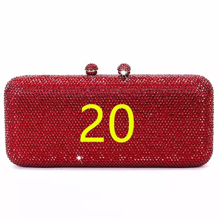 Rhinestone Clutch Bag para Mulheres, Evening Bag, Dinner Bag, Diamante, Pedra, Cristal, Festa de Casamento, Presente de Natal, Luxo mais recente