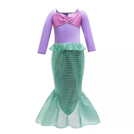 Crianças elsa ariel traje meninas quarta-feira dança disfarce crianças rapunzel vestido elegante barbi cosplay halloween fantasia 3-12t