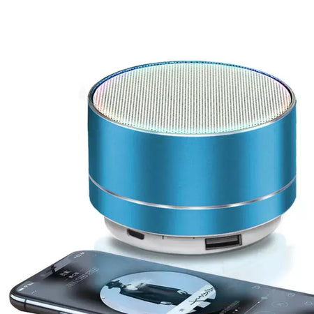 A10 alto-falante de metal bluetooth sem fio portátil áudio do carro deslumbrante crack luzes led subwoofer suporte cartão tf carregamento usb para pc