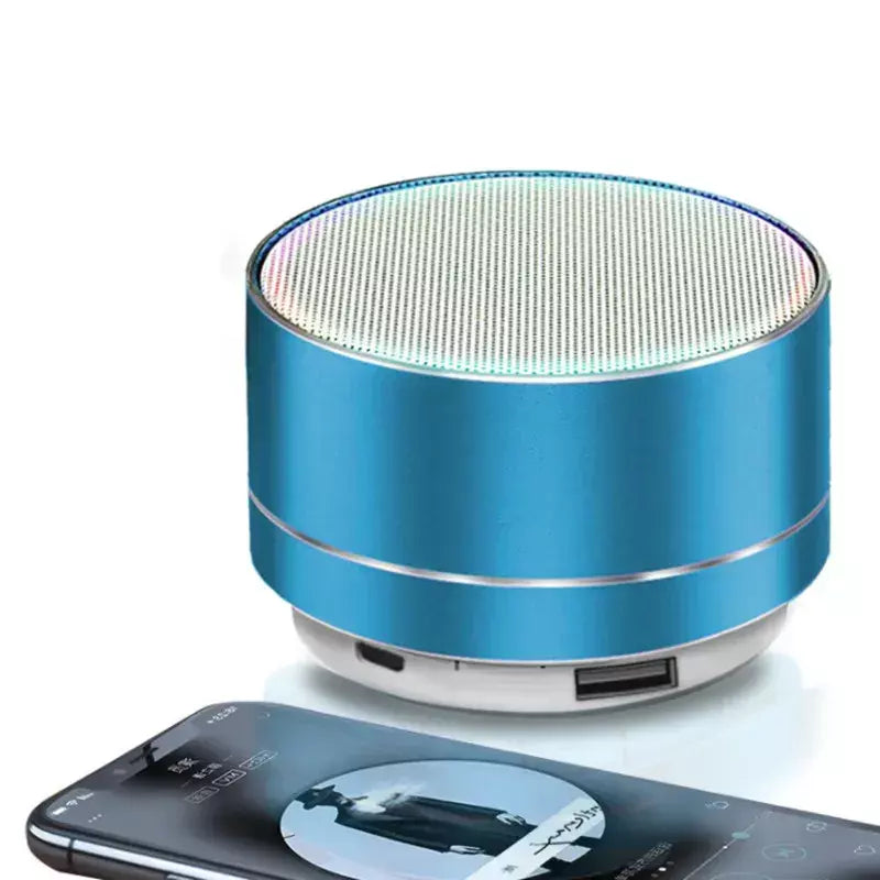 A10 alto-falante de metal bluetooth sem fio portátil áudio do carro deslumbrante crack luzes led subwoofer suporte cartão tf carregamento usb para pc