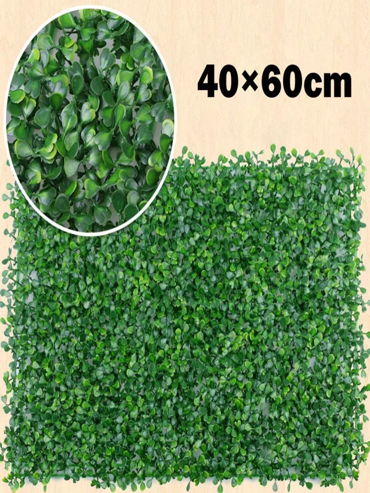 40x60cm paredes de plantas artificiais folhagem hedge grama esteira painéis de vegetação cerca decoração de casa plantas falsas jardim gramado simulado