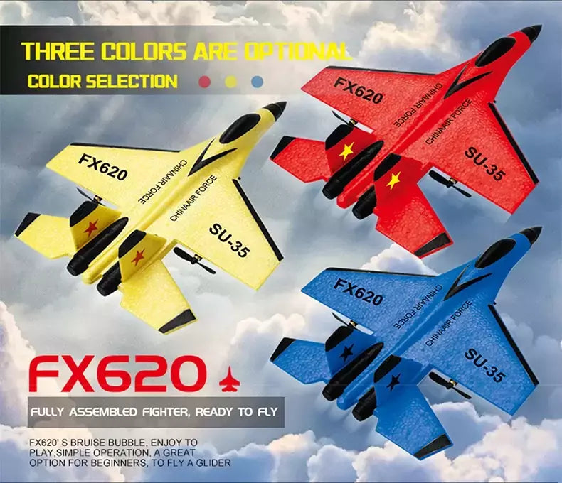 Avião de combate de controle remoto para crianças, RC Foam Aircraft, SU-35 Plane, 2.4G Radio Control Glider, brinquedos para meninos