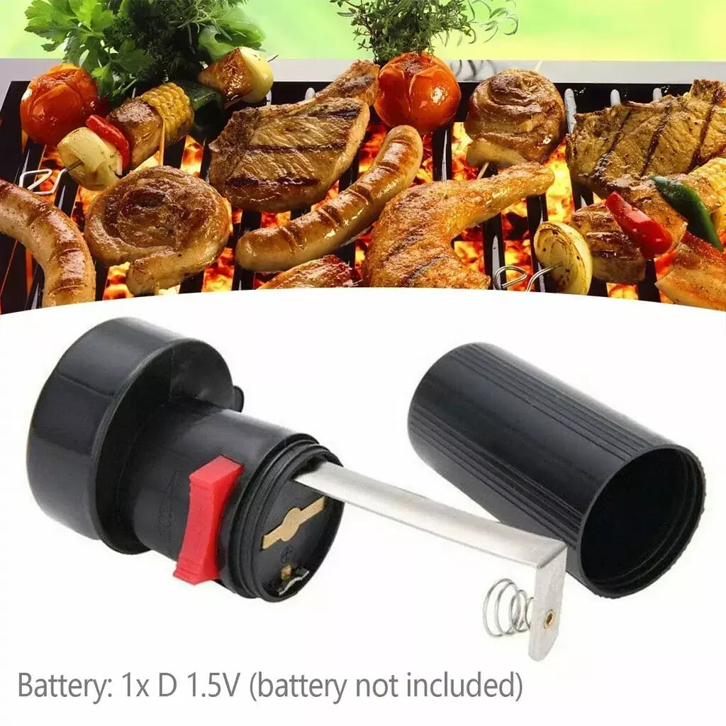 Conjunto de garfo rotativo para churrasco, rotador elétrico para churrasco, haste de grelha, 1.5v, tamanho d, motor rotador durável