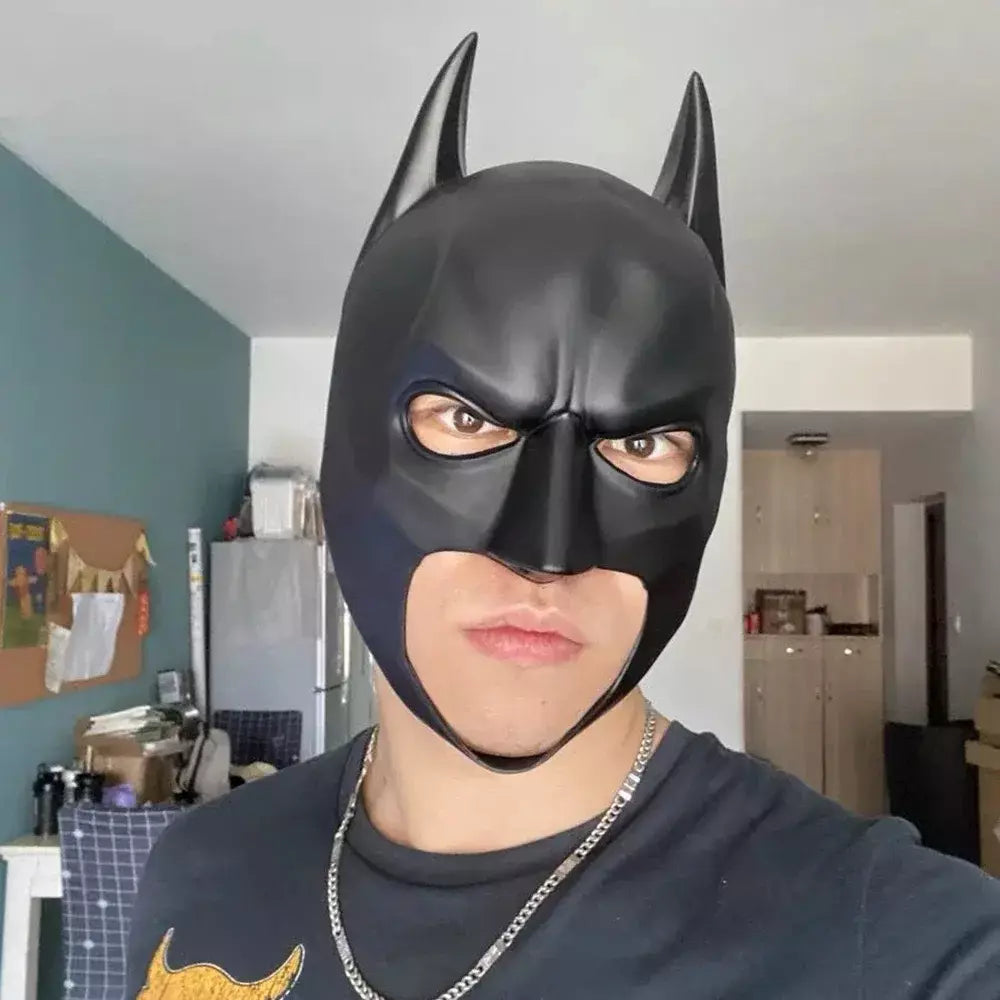 Máscara de morcego arnês material de látex cosplay chapelaria halloween noite dança festa adulto máscara de látex para homem anime