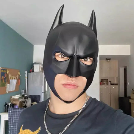 Máscara de morcego arnês material de látex cosplay chapelaria halloween noite dança festa adulto máscara de látex para homem anime