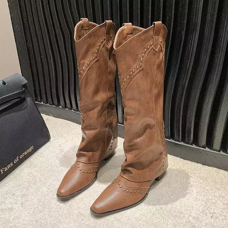 Botas altas de coxa para mulheres, botas longas de cavaleiro feminino, sapato grosso, zíperes traseiros, moda para meninas, inverno