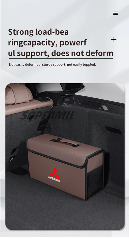 Para mitsubishi outlander pajero asx colt lancer l200 triton RalLIART caixa organizadora de porta-malas de carro caixa traseira estiva arrumação saco de armazenamento