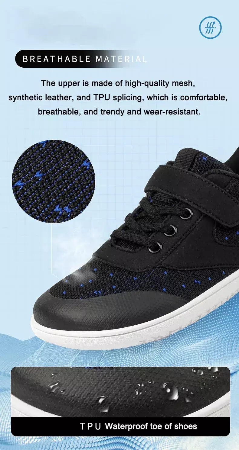 Novos meninos meninas tênis crianças largas sapatos descalços naturalmente spracam sapatos da criança pequena grande criança