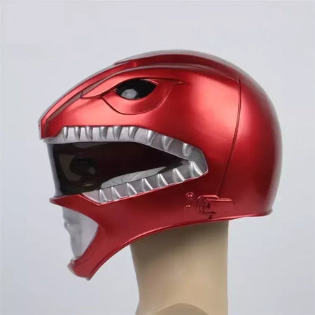 Em estoque halloween power rangers capacete super-herói equipe guerreiro vermelho cosplay máscara acessórios traje para adultos crianças presente de halloween