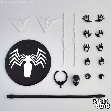 Novo messtooys spiderman figura ct brinquedos preto vermelho homem aranha estatueta bagunça brinquedos anime figura de ação estátua modelo presentes brinquedos do miúdo