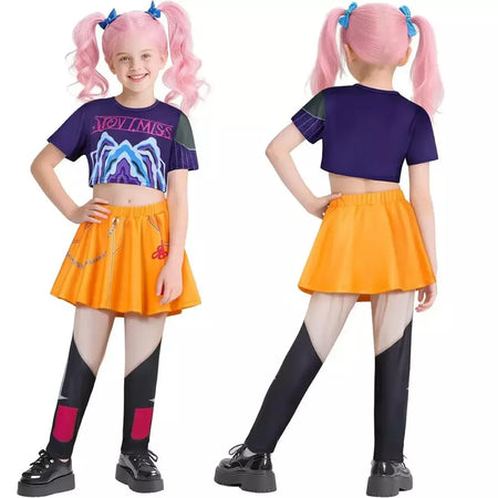 Halloween crianças zoey mira rumi cosplay traje carnaval, k-pop caçadores menina grupo ídolo role play vestir-se terno