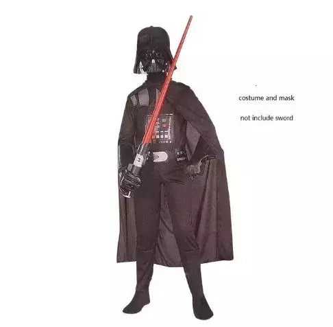 2024 novo traje de guerreiro preto tempestade soldado darth vader anakin skywalker menina guerras rey cosplay festa traje roupas capa máscara