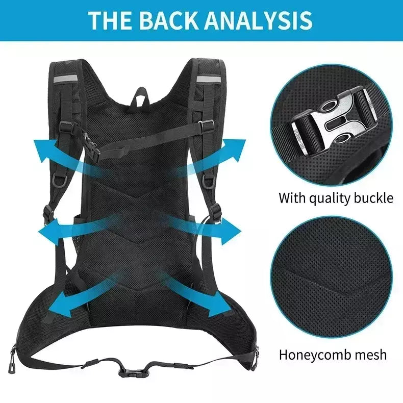 Caminhadas mochila impermeável poliéster resistente ao desgaste das mulheres dos homens trekking mochila em camadas saco de armazenamento esporte para exercício fitness