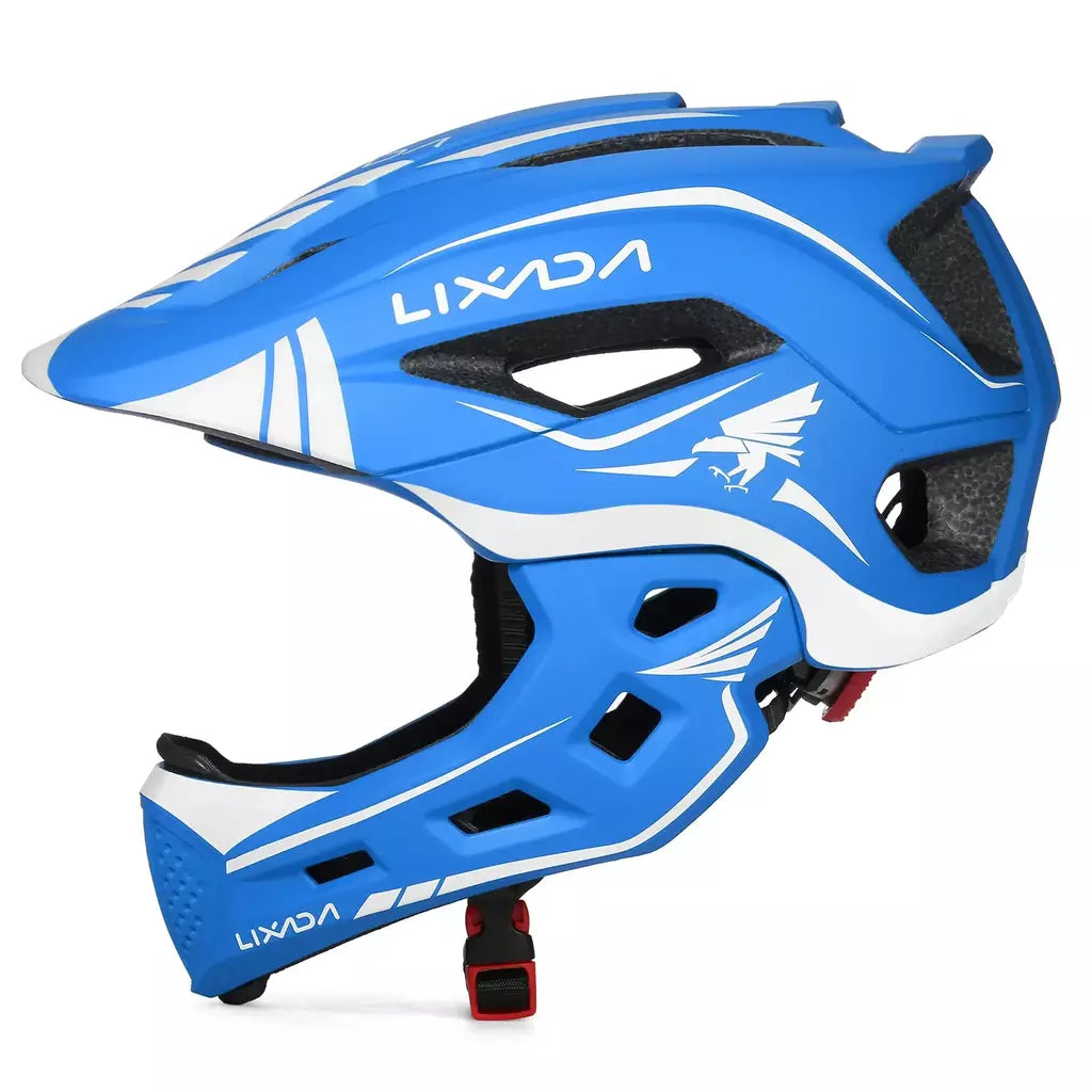 Lixada crianças 2-em-1 destacável capacete facial completo crianças esportes capacete de segurança da bicicleta equipamentos de proteção crianças capacete de ciclismo