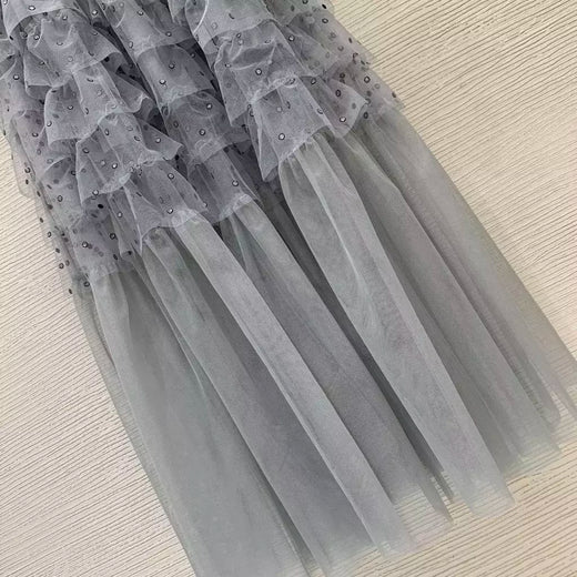 Vestido feminino slim fit plissado em malha, cintura alta, manga longa, retalhamento, vestido feminino de renda, moda outono