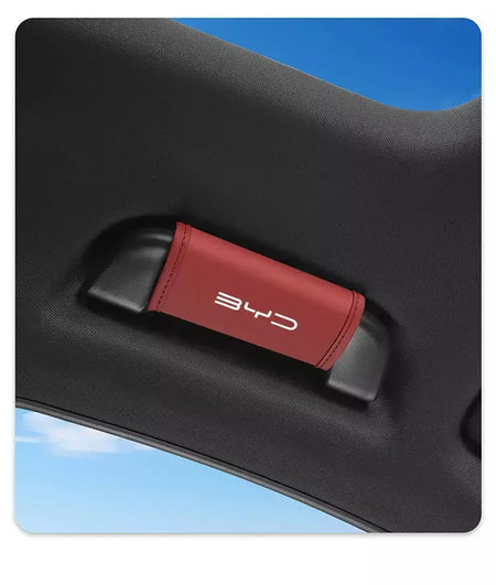 2 pçs carro anti deslizamento puxar luva interior do carro alça de couro protetor capa para byd tang s7 g3 m6 f3 atto 3 e6 qing yuan canção f3r