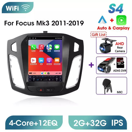 Srnubi 2 din 9.7 "android 13 carplay rádio do carro para ford focus 3 mk 3 2011 2012 - 2019 reprodutor multimídia 2din gps auto estéreo dvd