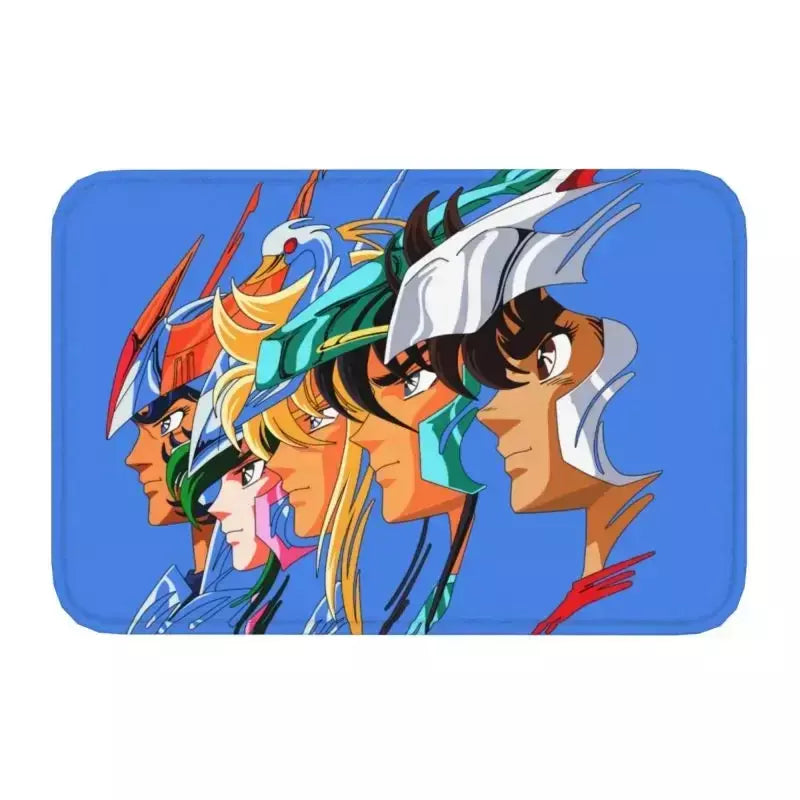 Personalizado cavaleiros do zodíaco saint seiya pegasus fantasia capacho tapete antiderrapante banheiro cozinha garagem tapete 40*60cm