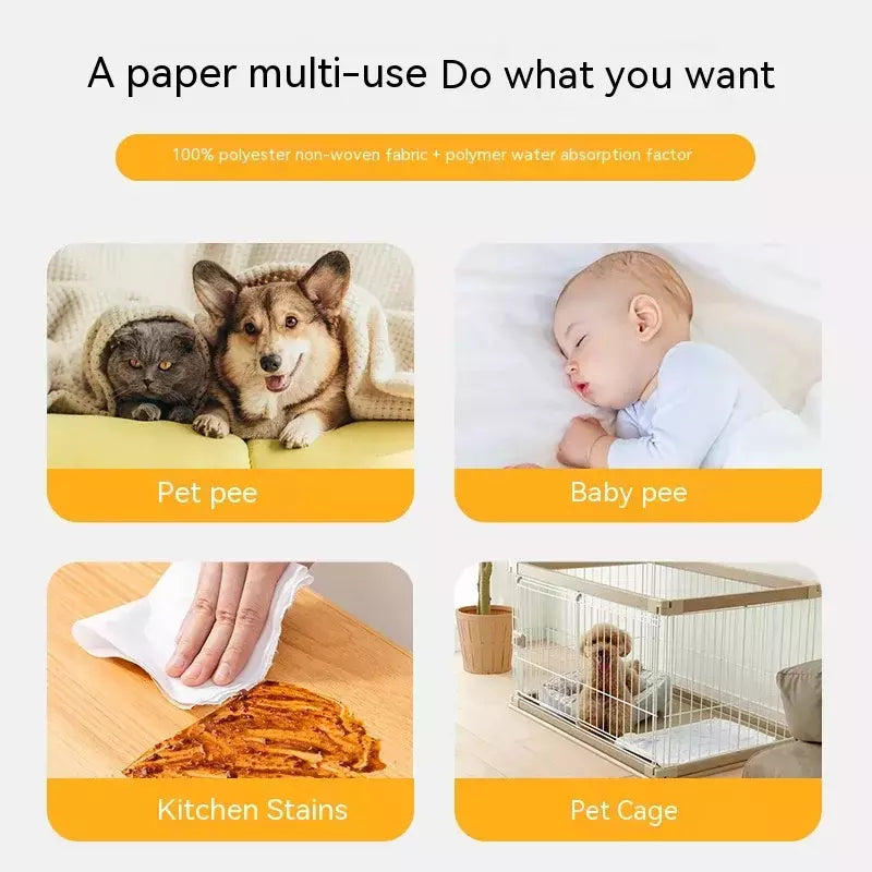 Pet descartável xixi papel cão xixi almofada sucção fralda desodorização pet gato treinamento suprimentos de toalete, acessórios de limpeza