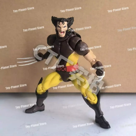 Em estoque ct brinquedos wolverine mafex 138 figura marrom 096 azul quadrinhos ver amarelo x-men anime figura de ação estatueta presentes personalizados brinquedos