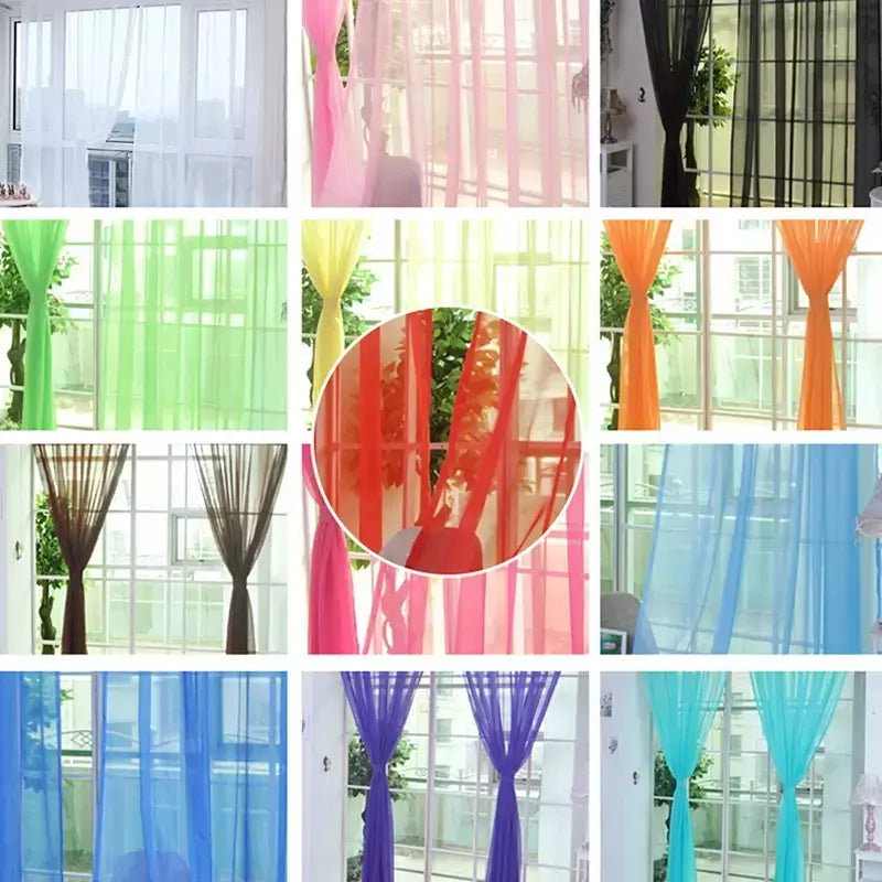 Romântico Quarto Gaze Cortina, Sala, Home Decor, Janela Sheer, Voile Cortinas, Janelas Tulle, Cortinas de porta