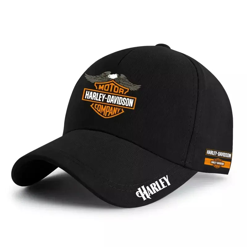 Carro 3d chapéu língua de pato para harley davidson sportster crachá boné moto boné de beisebol ajustável casual caminhão hip hop chapéu
