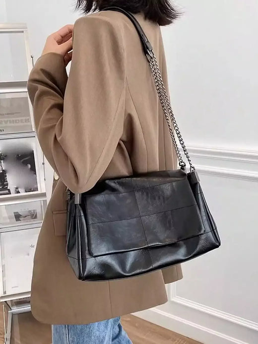Bolsa feminina de grande capacidade para pendulares, sacola de corrente elegante e de alta qualidade, axilas de ombro único, nova, primavera e verão 2024