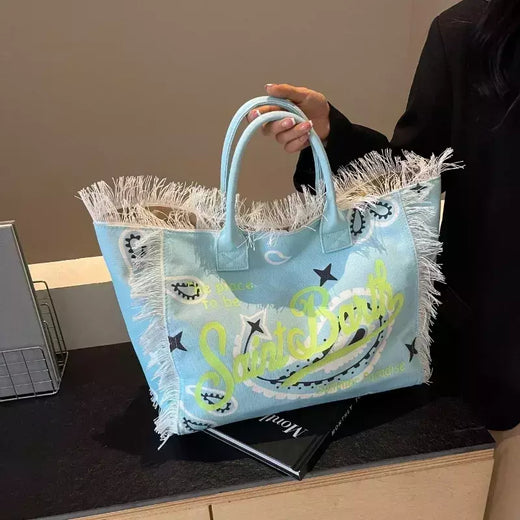 Sacola de carta de grande capacidade feminina, bolsa de ombro casual, carta simples, estilo novo, 2020