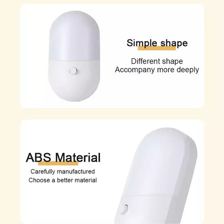 Lâmpada de cabeceira LED Mini Night Light, EU, EUA Plug, Proteção para os olhos, Uso para Quarto, Sala de estar, Alimentação do bebê
