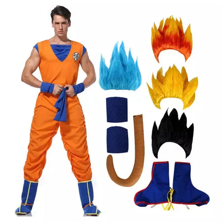 2025 traje cosplay goku super saiyan cosplay uomini adultos tute anime costumi di carnevale di halloween