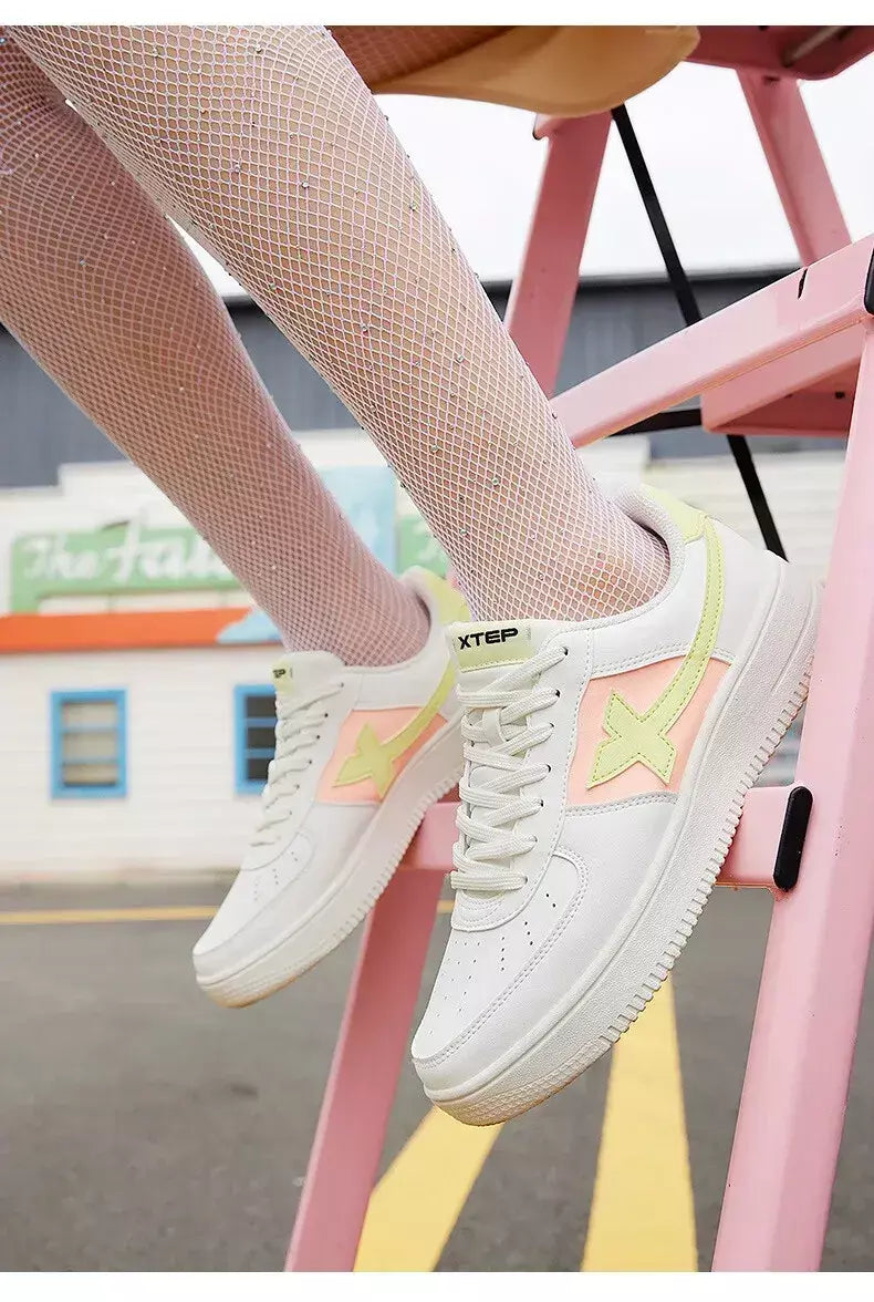 Xtep sapatos de skate antiderrapante resistente ao desgaste casual branco casal tênis de skate masculino feminino sapatos de marca de luxo 881219319851