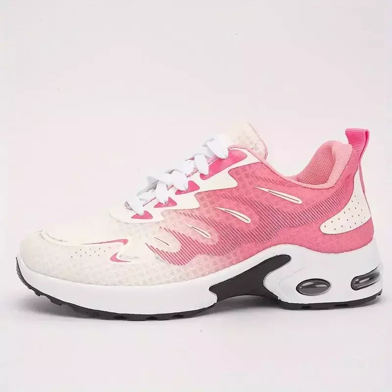 Sapatilhas de corrida respirável de cano baixo, sapatos vulcanizados leves, bloqueadores de cores, casuais, elegantes, com alça cruzada, novos