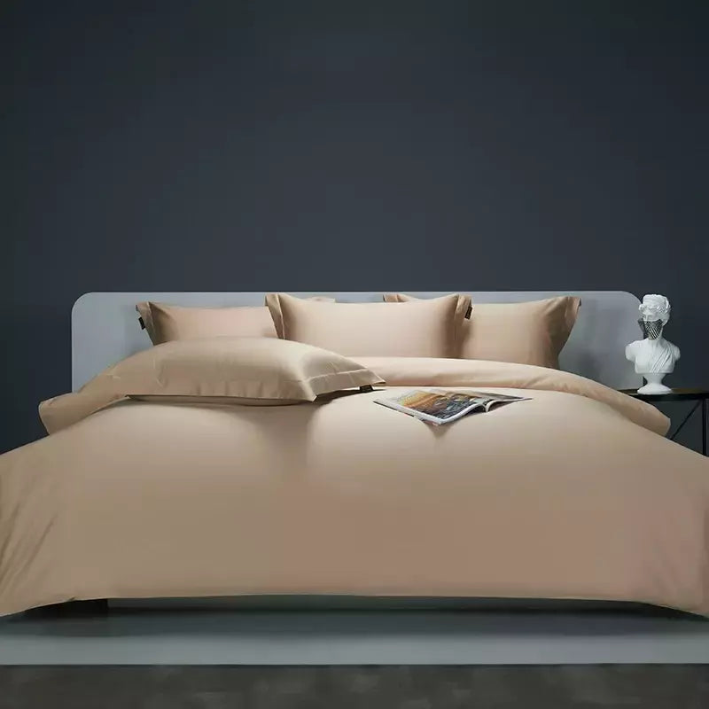 Twin único duplo rainha rei conjunto de cama cor sólida 1000tc algodão egípcio conjunto capa edredão folha lençol fronhas