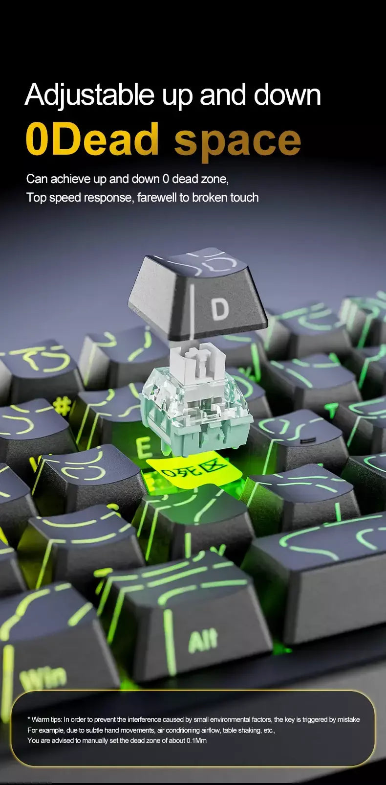 ATTACK SHARK X68HE Teclado Magnético Vermelho Com Fio Mecânico para Pro Gaming 0.01mm Trigg Rápido 8000Hz SOCD/Rs 0.125ms 128K Taxa
