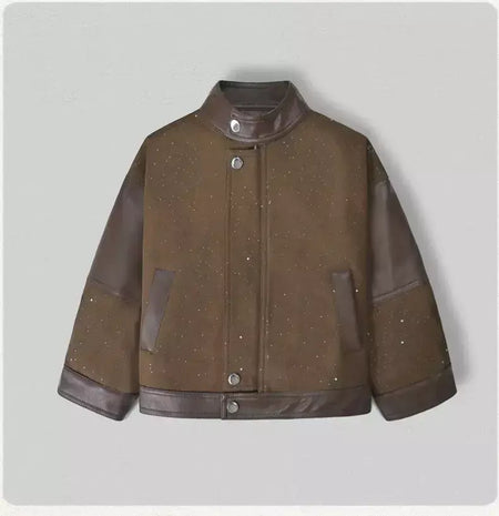 Crianças moda brilhante zíperes jaqueta de couro da motocicleta meninos casaco do plutônio meninas outerwear criança primavera outono roupas trajes festa