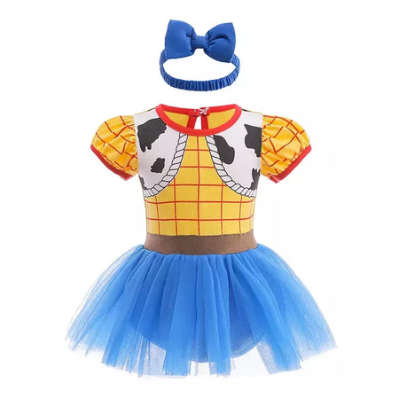 Baby Romper TUTU Vestido Com Headband Infantil Baby Princess Girl Roupas Tamanho 3-18M Cute Design Baby Dress Party Trajes