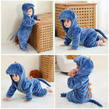 Macacão Dinossauro Vermelho para Bebê Recém-nascido, Criança Cosplay Roupas, Pijama Kigurumi, Bonito Animal Romper, Unicórnio Onesies, Meninos e Meninas