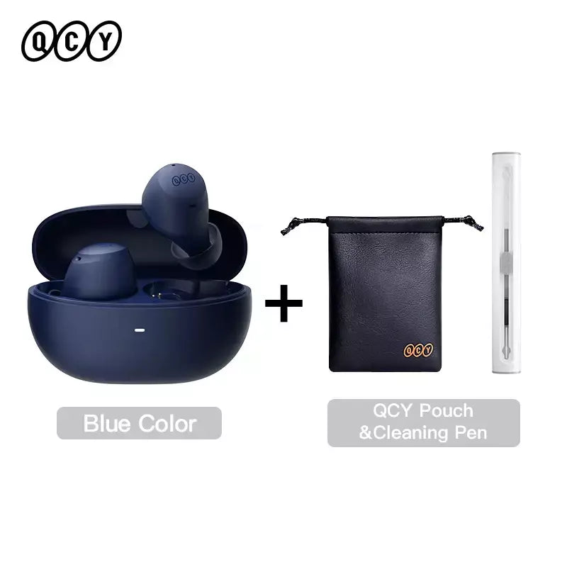 QCY-HT07 ANC Fones De Ouvido Sem Fio, Auscultadores HiFi, Cancelamento de Ruído, Earbuds TWS, 6 Microfone, Chamada AI HD, Reprodução 32H, 40dB, Bluetooth 5.2