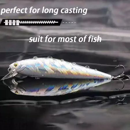 Afundando minow 5g 7g 10g 14g isca de pesca sistema equilíbrio gravidade impulso elenco isca profunda manivela wobbler gancho pesca engrenagem jerkbait