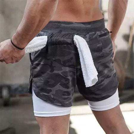 Masculino Anime 2 em 1 Calções Esportivos, Calções de Compressão Atlético Calças de Treino Fitness Running Sportwear, Desempenho Ginásio