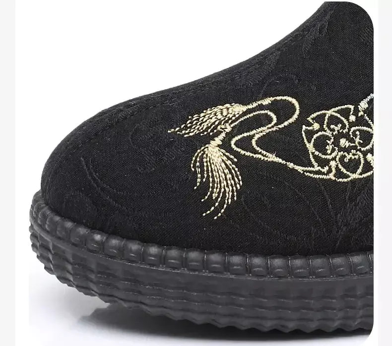 Sapatos de pano de inverno estilo étnico botas mujer sapatos femininos zapatos botas curtas quentes mulher bootie bordado algodão botas femininas