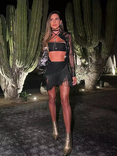 Conjunto sexy de biquíni feminino, sutiã de renda, mini saia, férias de praia, fato de banho feminino casual, 2 peças, verão
