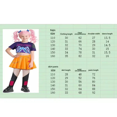 Halloween crianças zoey mira rumi cosplay traje carnaval, k-pop caçadores menina grupo ídolo role play vestir-se terno