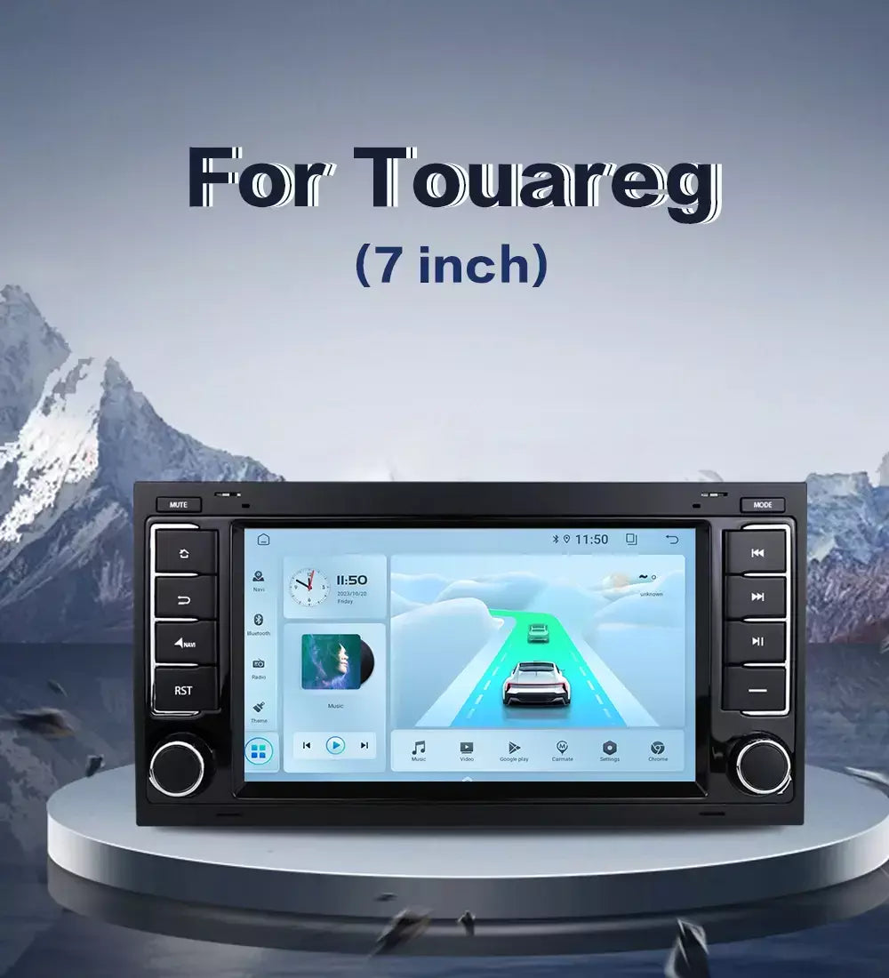 Leitor multimídia carro com Bluetooth, Android 13, 2 Din, Carplay para Touareg T5 Transporter, Volkswagen VW 2002-2010, Auto Bluetooth