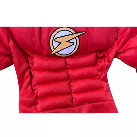 Halloween conjunto de super-heróis flash músculo fantasia vestido unisex fantasia carnaval festa cosplay trajes fantasia vestido chapelaria máscara conjuntos